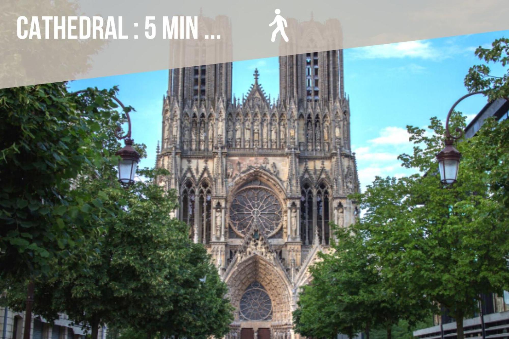 Centre - Parking - Cathedrale Daire Reims Dış mekan fotoğraf